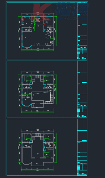 25#欧式古典别墅建筑SU模型加CAD图纸-2