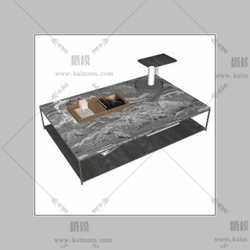 现代茶几模型下载，材质免调整-1