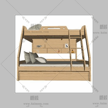 上下床模型，材质免调整-1