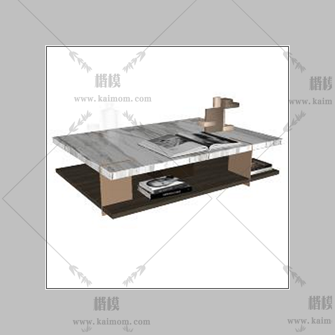 现代茶几模型下载，材质免调整-1