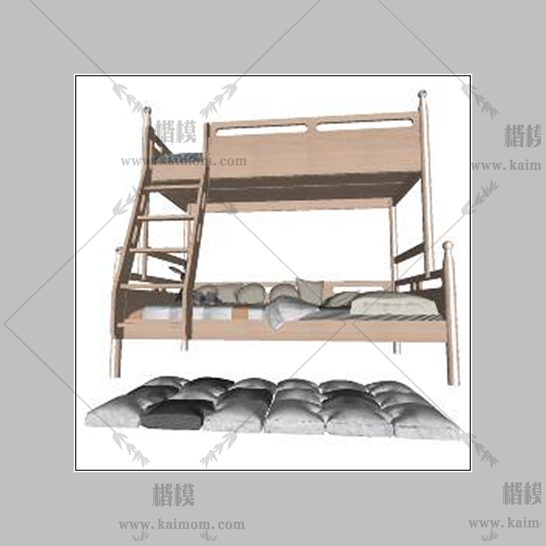 上下床模型，材质免调整-1