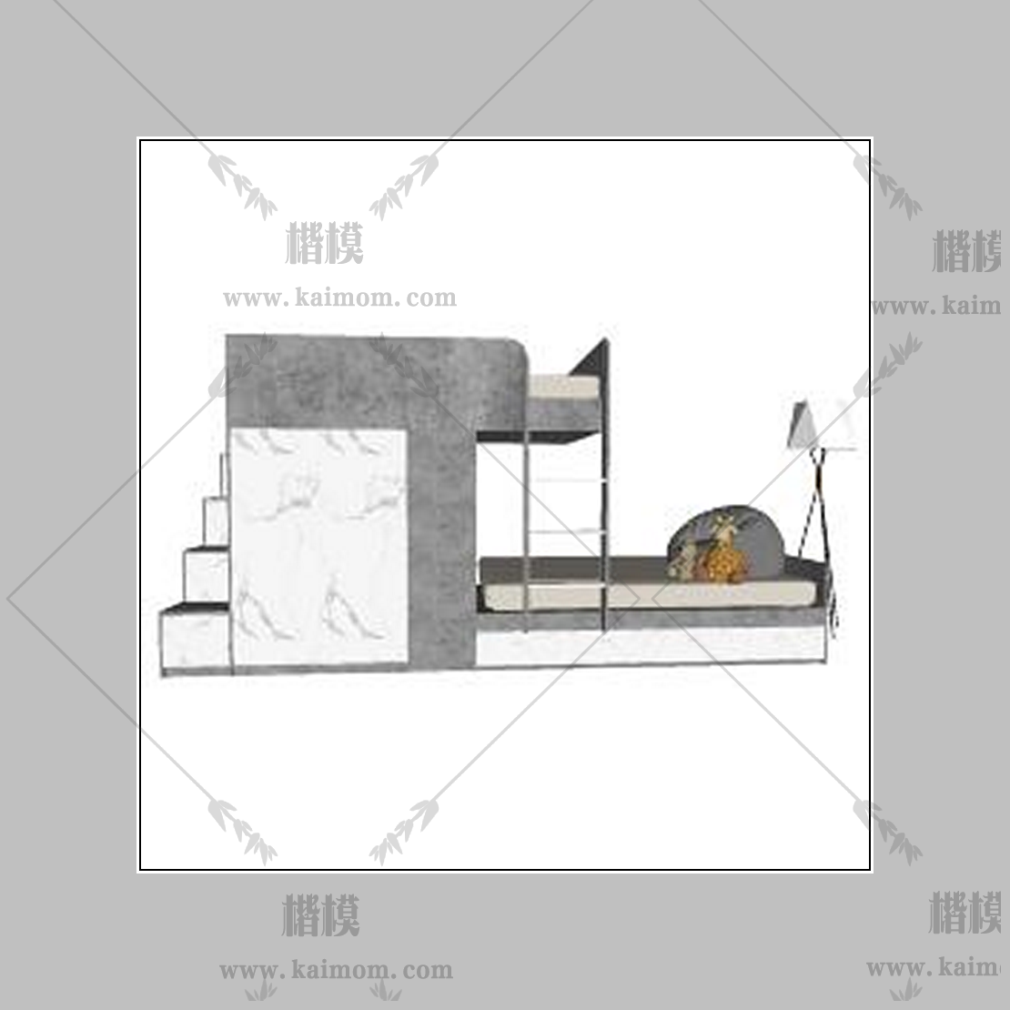 上下床模型，材质免调整-1