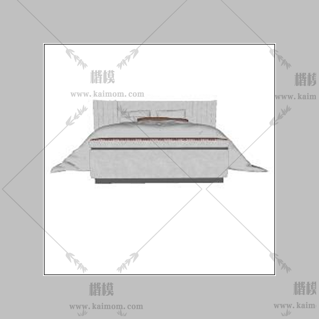 现代风格床具，材质免调整-1