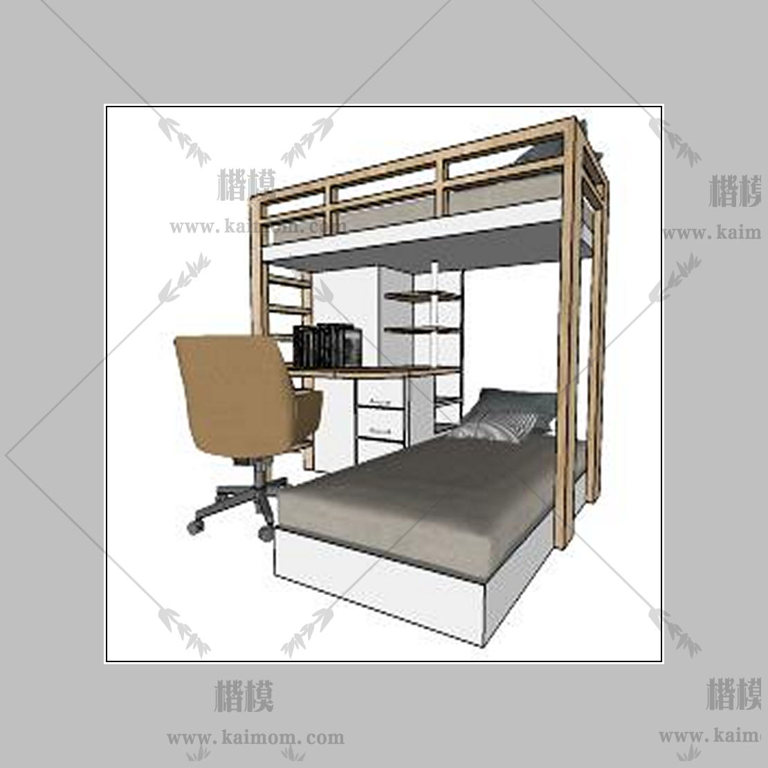 上下床模型，材质免调整-1