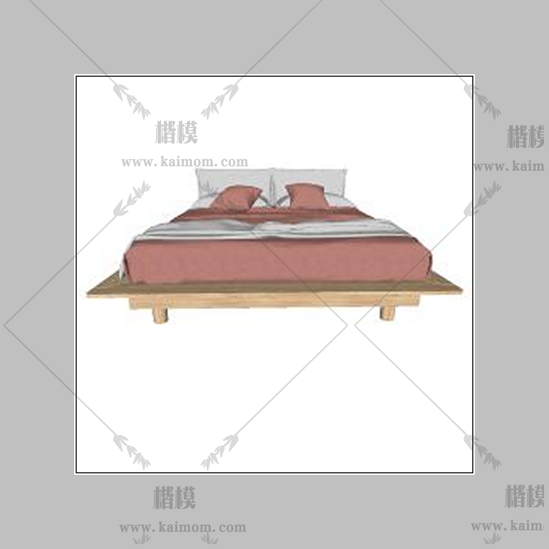 现代风格床具，材质免调整-1