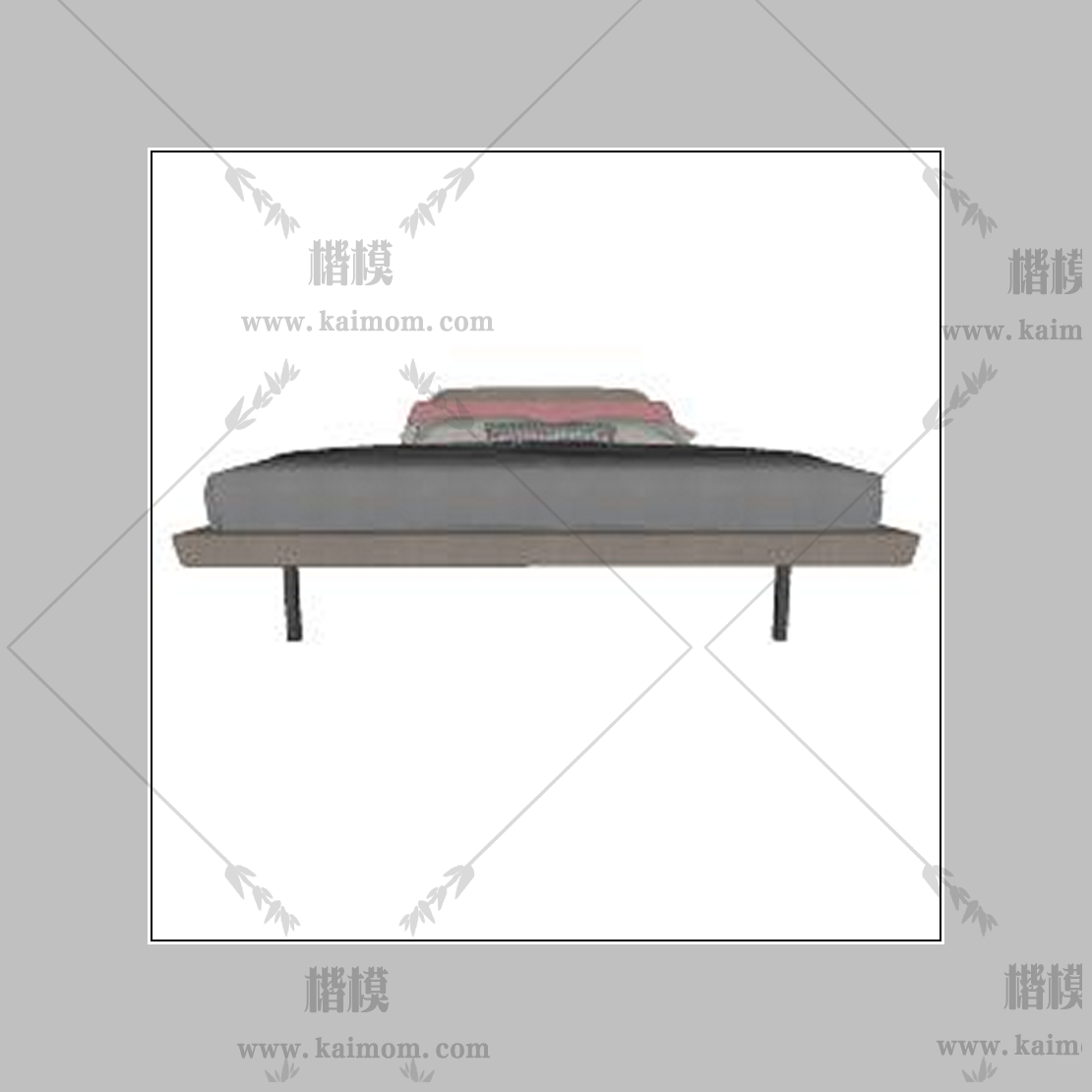 现代风格床具，材质免调整-1