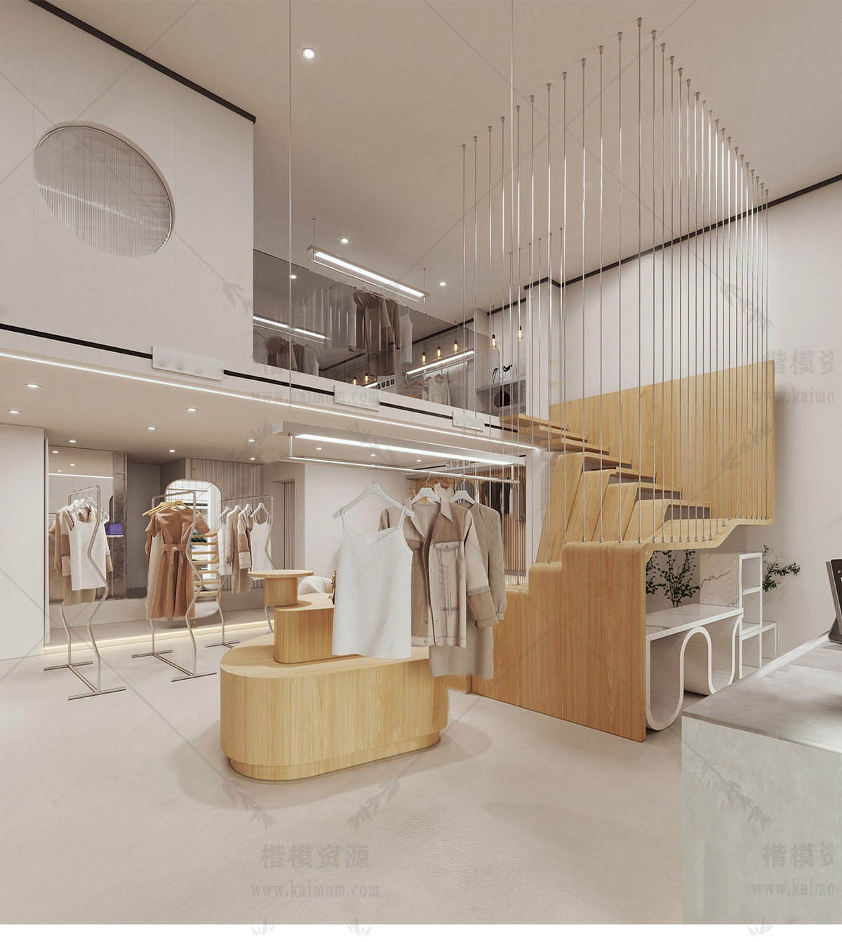 服装店SU模型下载-1