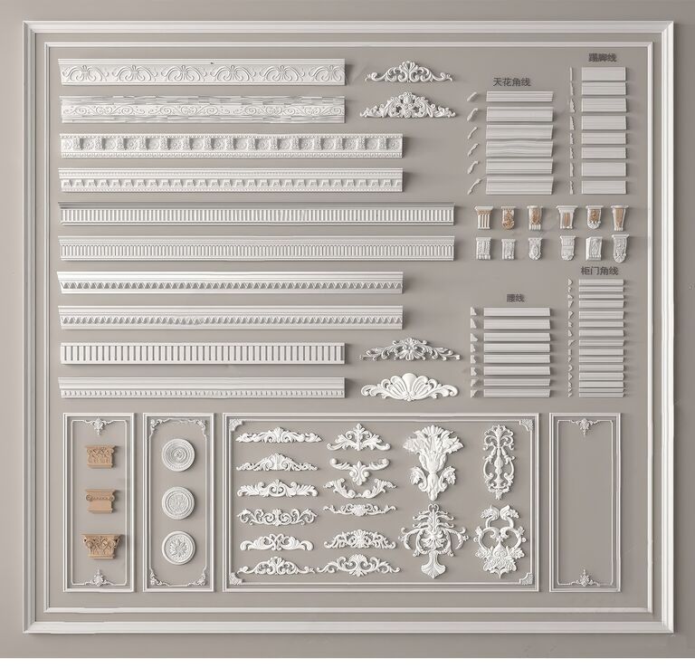 SU模型室内欧式构件下载-1