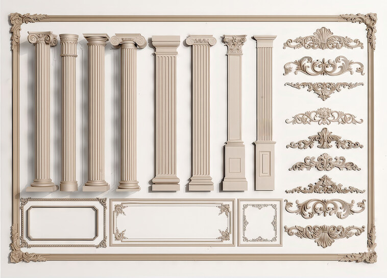 SU模型罗马柱构件下载-1