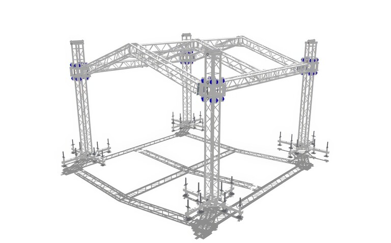 舞台桁架SU模型下载-1