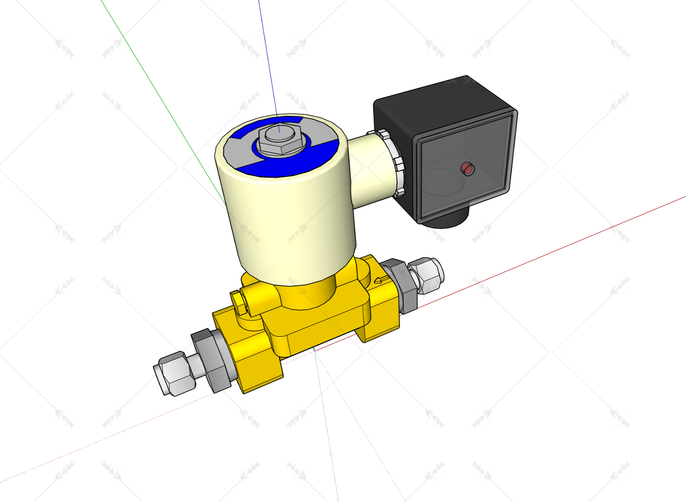 五金_电磁阀_阀门SU模型下载-1