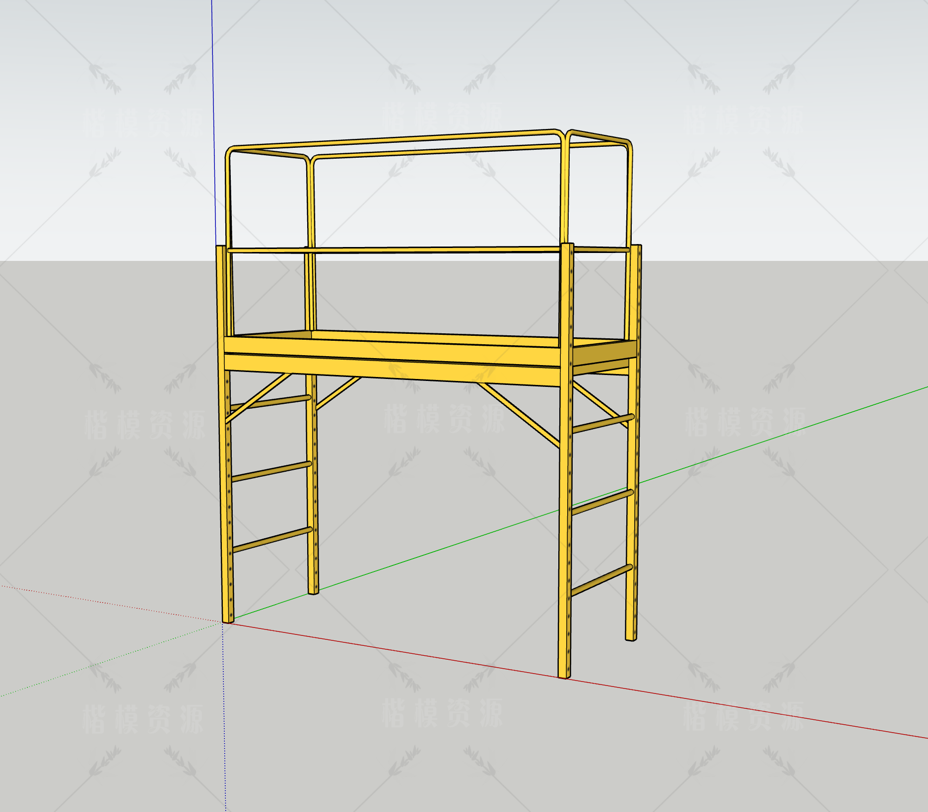 脚手架_龙门架SU模型下载-1