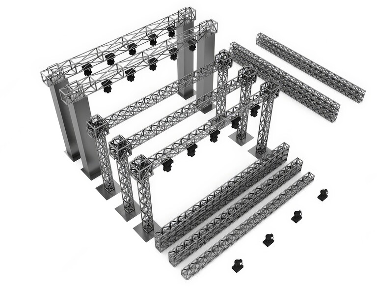 舞台桁架SU模型下载-1
