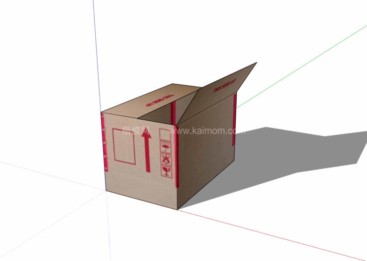 纸箱_木箱_包装盒SU模型下载-1