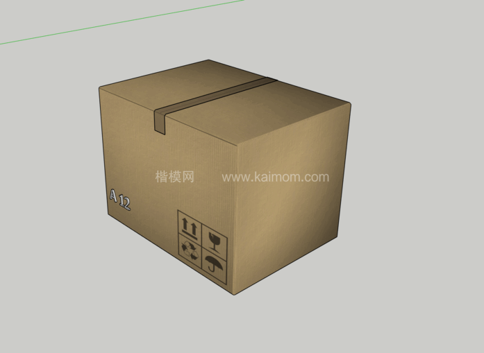 纸箱_木箱_包装盒SU模型下载-1