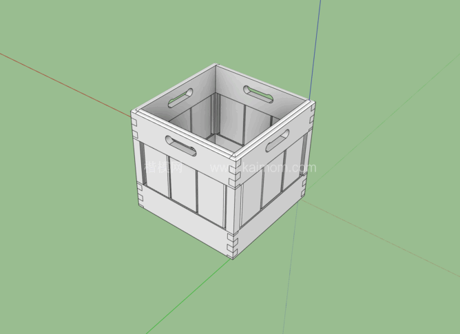 纸箱_木箱_包装盒SU模型下载-1