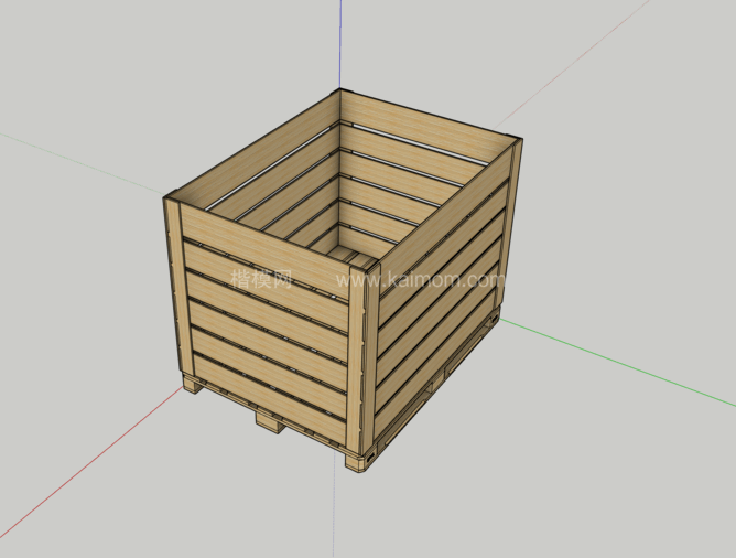 纸箱_木箱_包装盒SU模型下载-1