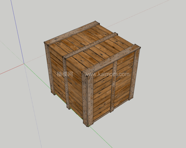 纸箱_木箱_包装盒SU模型下载-1