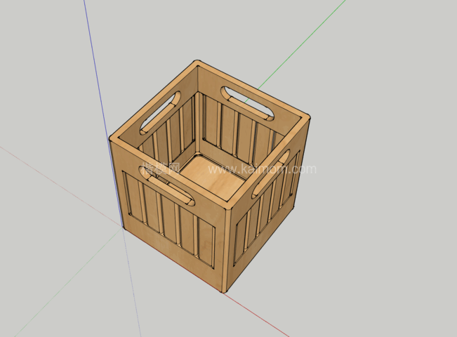 纸箱_木箱_包装盒SU模型下载-1
