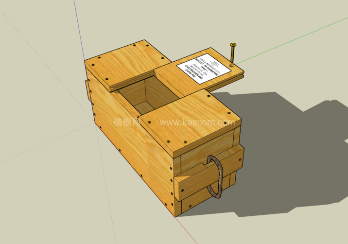 纸箱_木箱_包装盒SU模型下载-1
