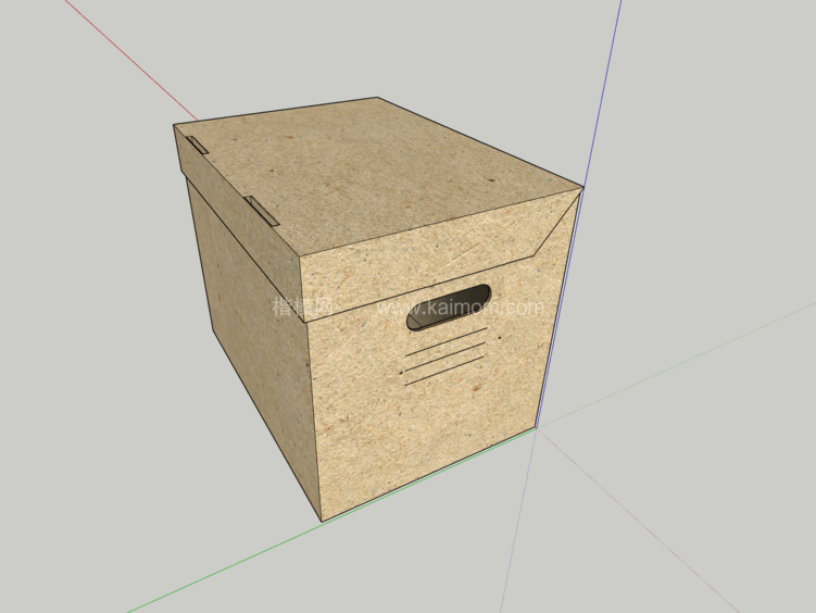 纸箱_木箱_包装盒SU模型下载-1