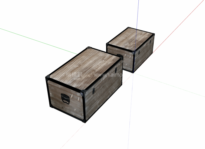 纸箱_木箱_包装盒SU模型下载-1