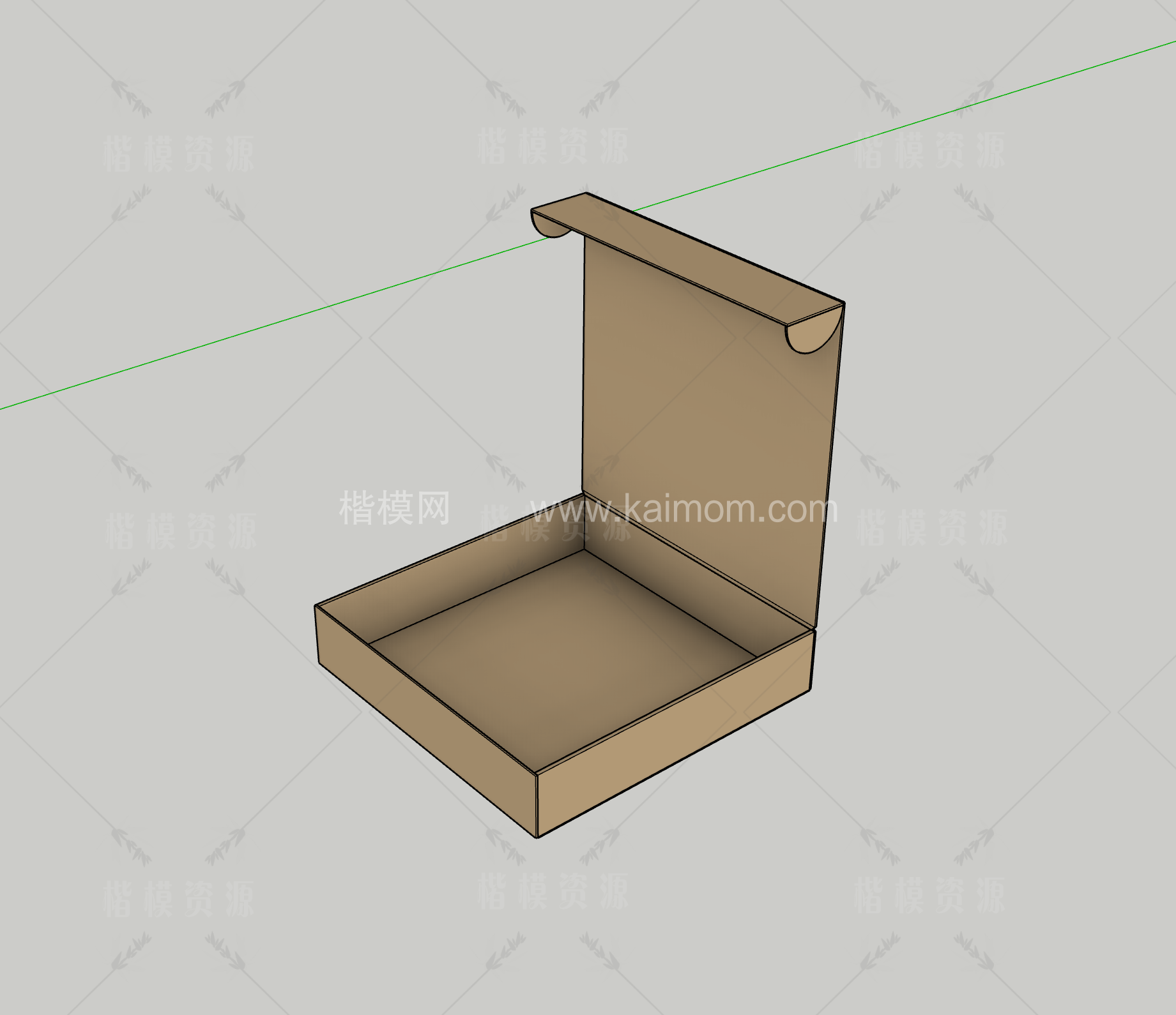 纸箱_木箱_包装盒SU模型下载-1