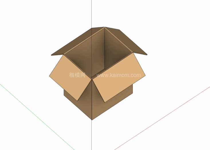 纸箱_木箱_包装盒SU模型下载-1