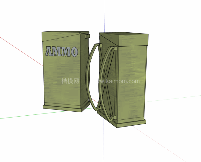 纸箱_木箱_包装盒SU模型下载-1