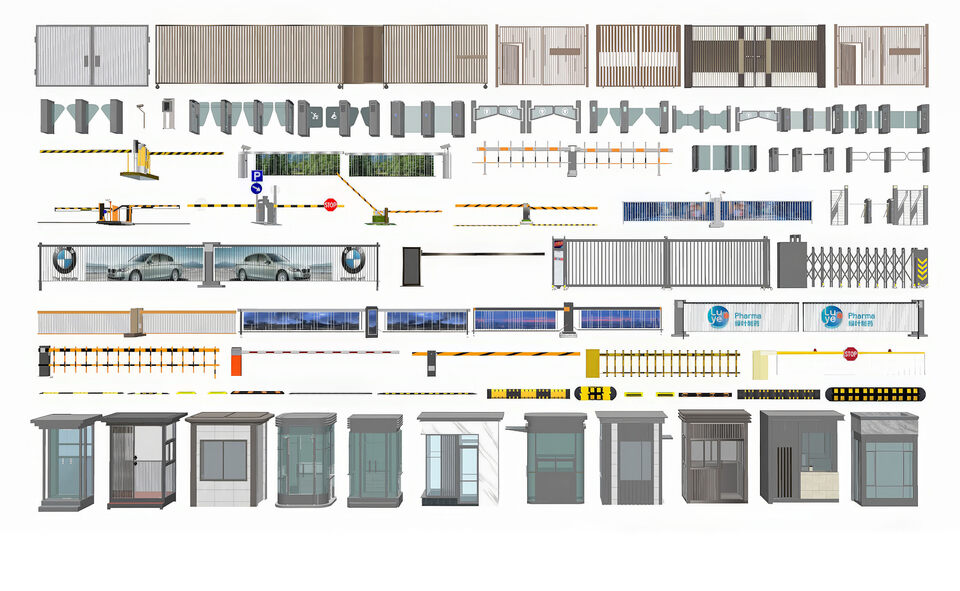 大门_岗亭_道闸SU模型下载-1