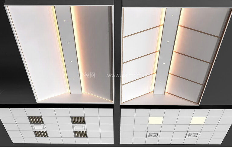 室内吊顶SU模型下载-1