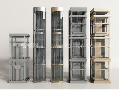 垂直电梯_手扶电梯SU模型下载-2