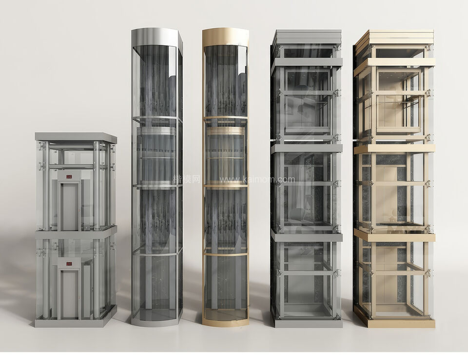 垂直电梯_手扶电梯SU模型下载-1