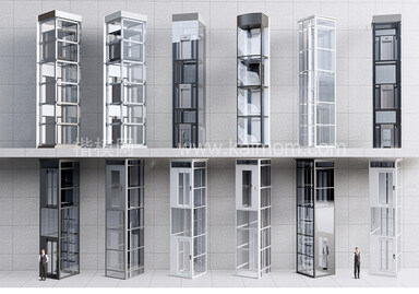 垂直电梯_手扶电梯SU模型下载-2