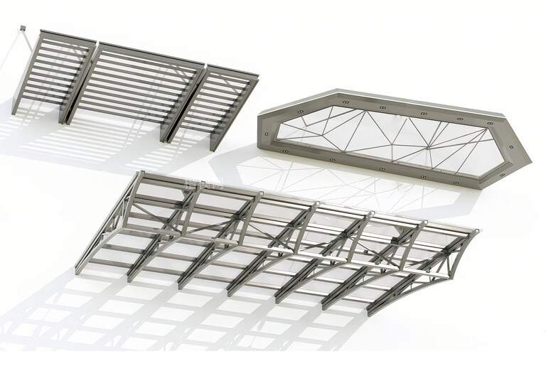 雨篷_遮阳棚su模型下载-1
