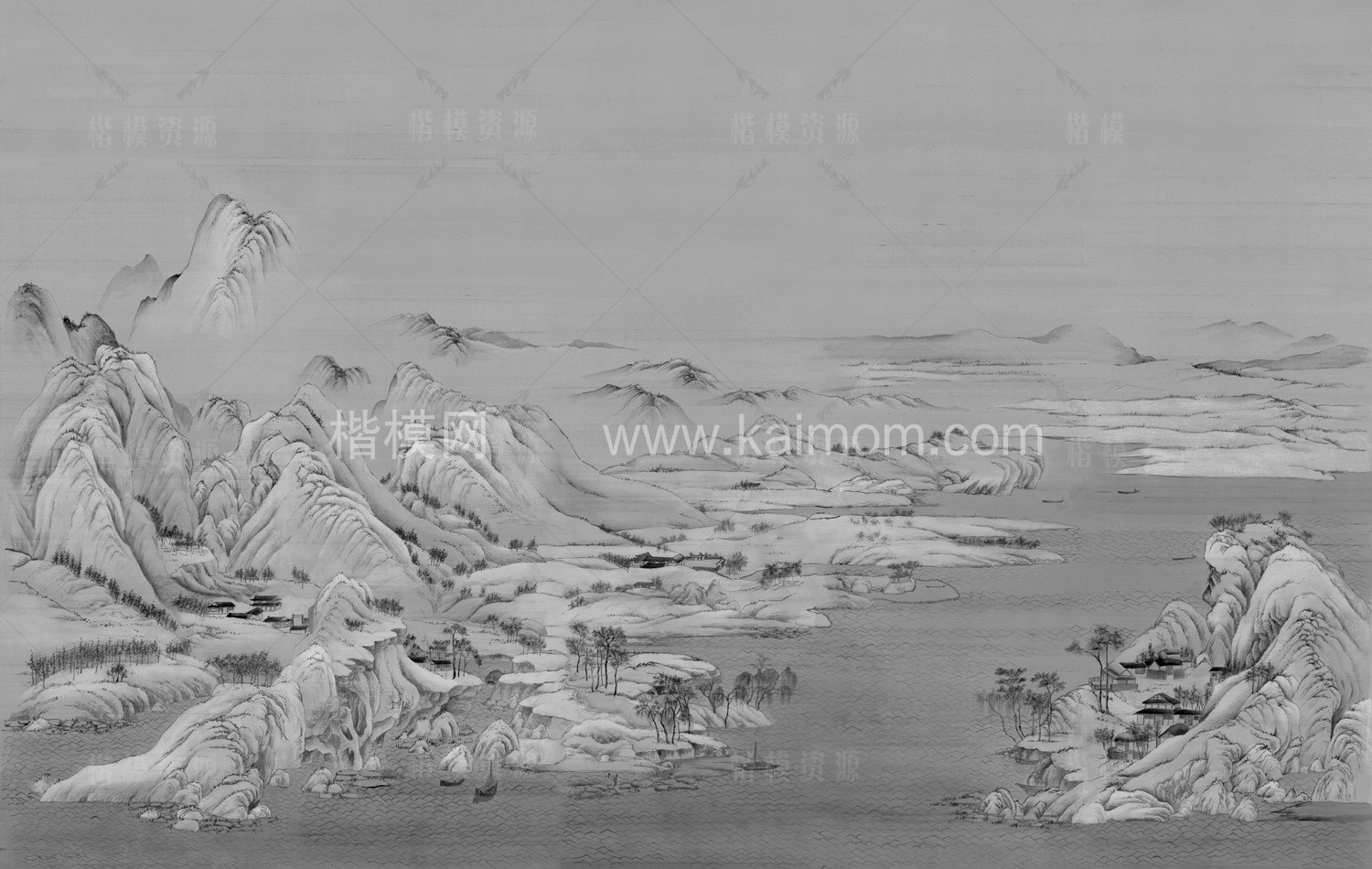 高清山水壁纸_壁画贴图下载-1