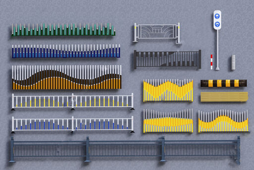 市政道路护栏su模型-1