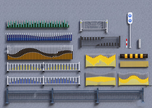 市政道路护栏su模型-1