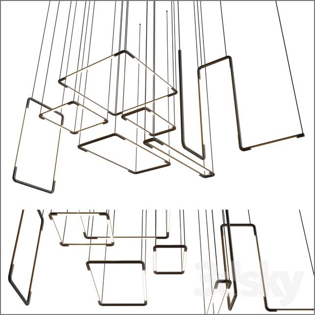 国外吊灯3D模型-1